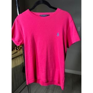 Pink Preppy Ralph Lauren Sport Crewneck Shirt